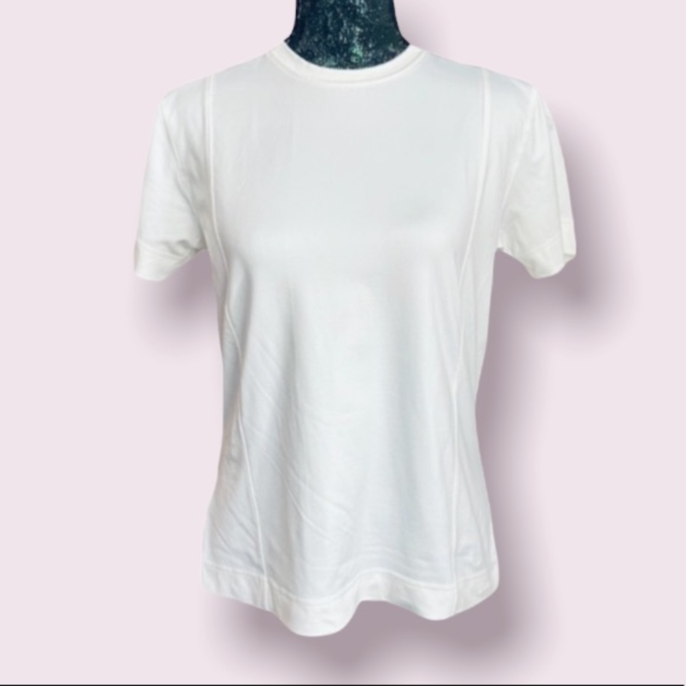 Nike Golf Dri-Fit Short-Sleeve Golf Top in White